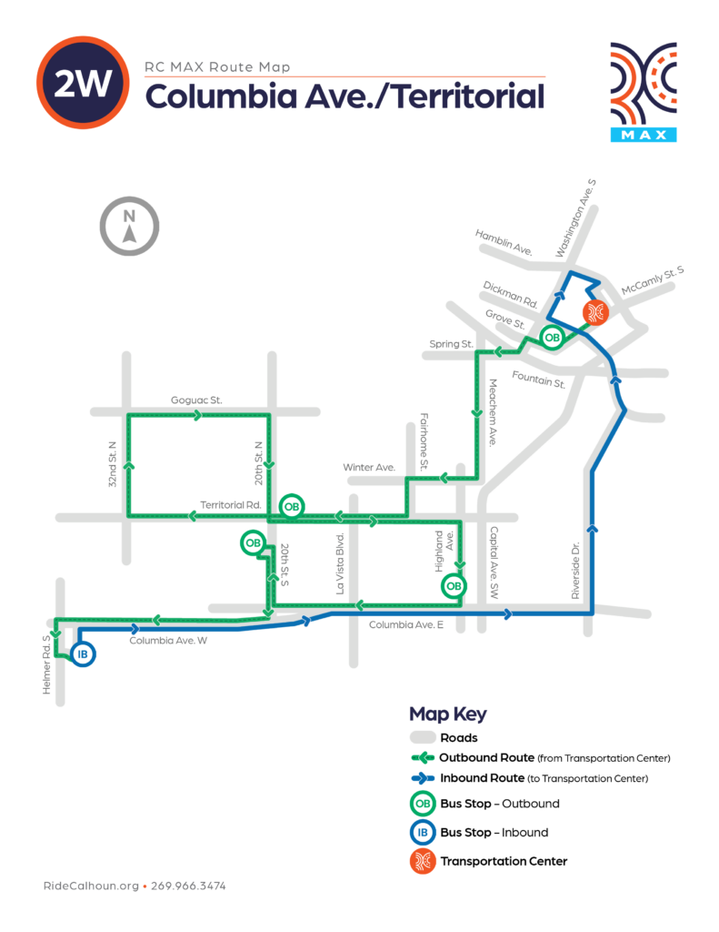 Image of the Columbia Avenue Territorial Route. Click link below to access.